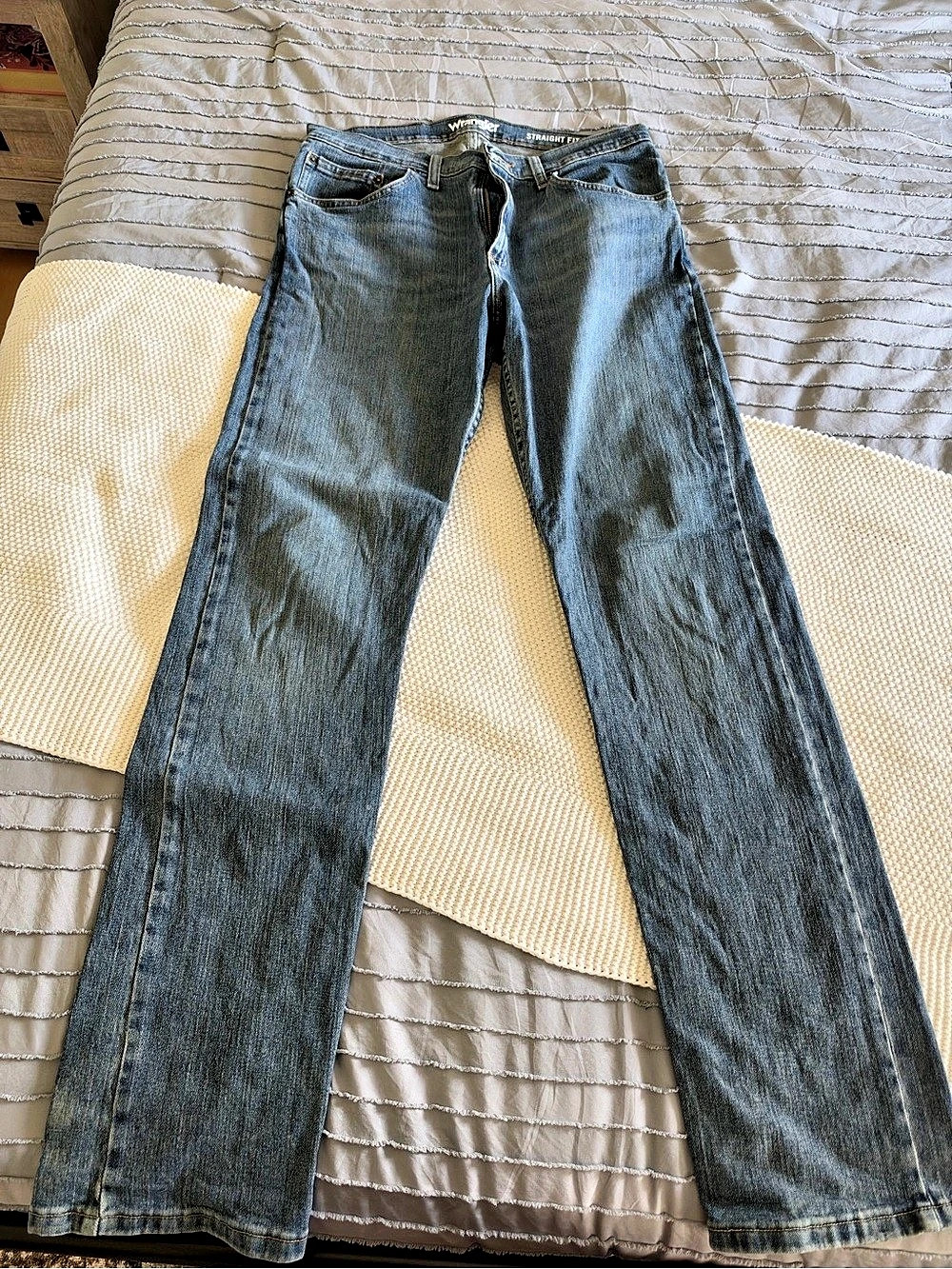 Wrangler Straight Fit Jeans Straight Leg Blue 32x34
